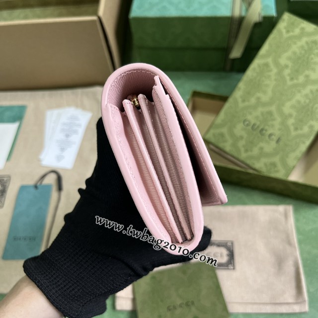 gucci專櫃新款原廠皮女款翻蓋長錢包 古馳飾手寫體Gucci標識長夾錢包 jcp1786